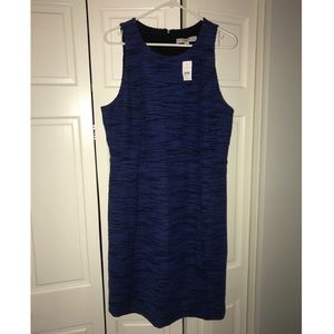 Loft blue high neck dress NEW WITH TAGS